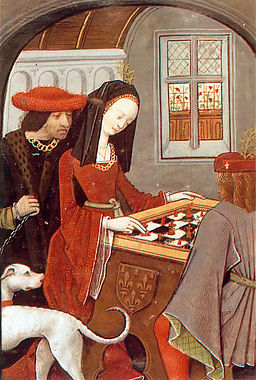 Carles I Angulema i Lluïsa de Savoia jugant a escacs.