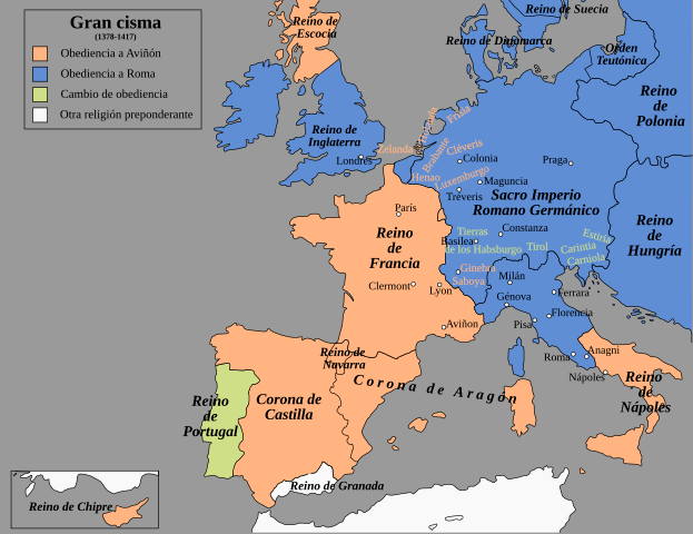 Divisió d'Europa durant el Cisma d'Occident